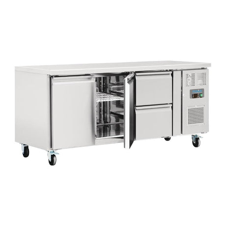 Polar U - Series 2 Door and 2 Drawer Counter Fridge 417Ltr GD874 - A - Whisk Hospitality - GD874-A