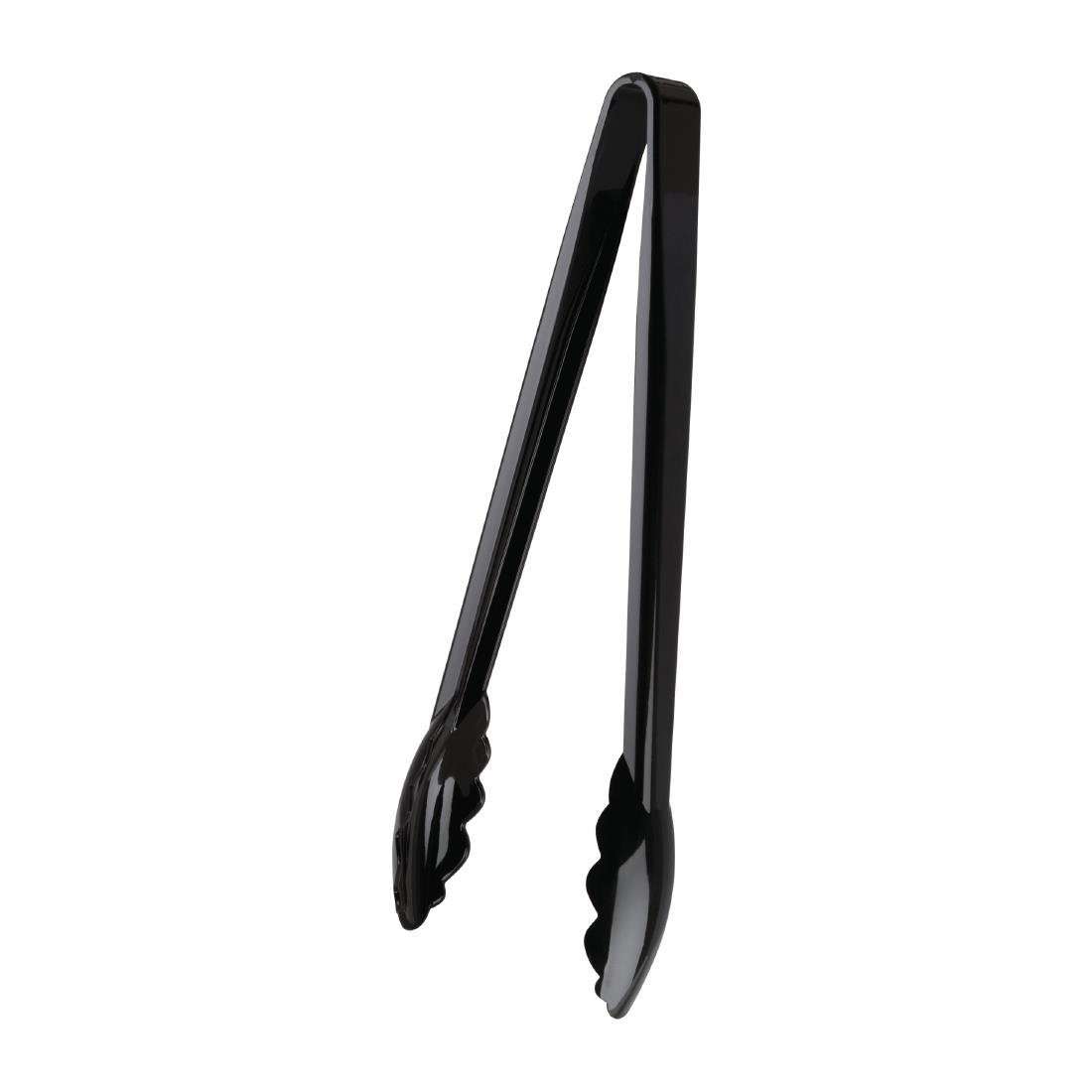 Vogue Tongs Black - 305mm 12" P925 - Whisk Hospitality - P925