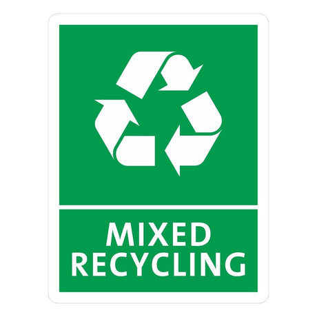 Jantex Slim Bin Label - Mixed Recycling FX196 - Whisk Hospitality - FX196