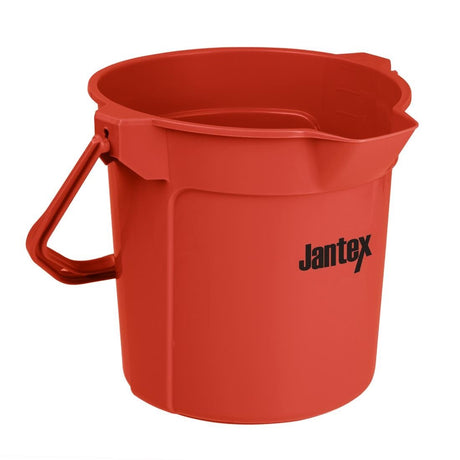 Jantex Graduated Bucket with Pouring Lip 10Ltr - Red FU832 - Whisk Hospitality - FU832