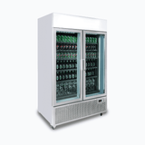 Bromic Upright Display Fridge - 1082L - 2 Door - Flat Glass - Lightbox - Silver - Whisk Hospitality - GM1100LS-NR