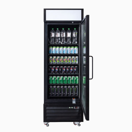 Bromic Upright Display Fridge 546L - 1 Door - Flat Glass - Lightbox UC0550GDL - NR - Whisk Hospitality - UC0550GDL-NR