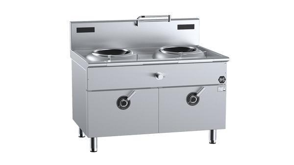 B&S IN-W2-8 2 Hole Induction Wok 2x 8kW - Whisk Hospitality - 3PA-8767-IN-W2-8