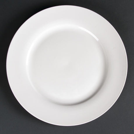 Olympia Lumina Wide Rimmed Round Plate - 270mm 10 1/2'' (Box 4) CD625 - Whisk Hospitality - CD625