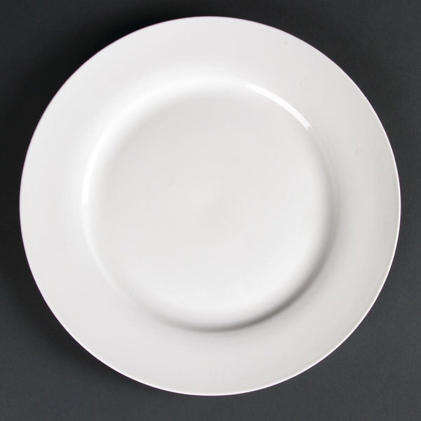 Olympia Lumina Wide Rimmed Round Plate - 270mm 10 1/2'' (Box 4) CD625 - Whisk Hospitality - CD625
