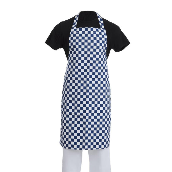 Whites Apron Blue/White Check A554 - Whisk Hospitality - A554