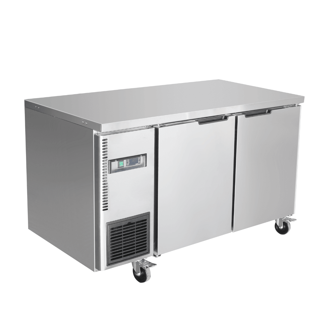 Thermaster Stainless Steel Double Door Workbench Freezer - TS1200BT - Whisk Hospitality - TS1200BT