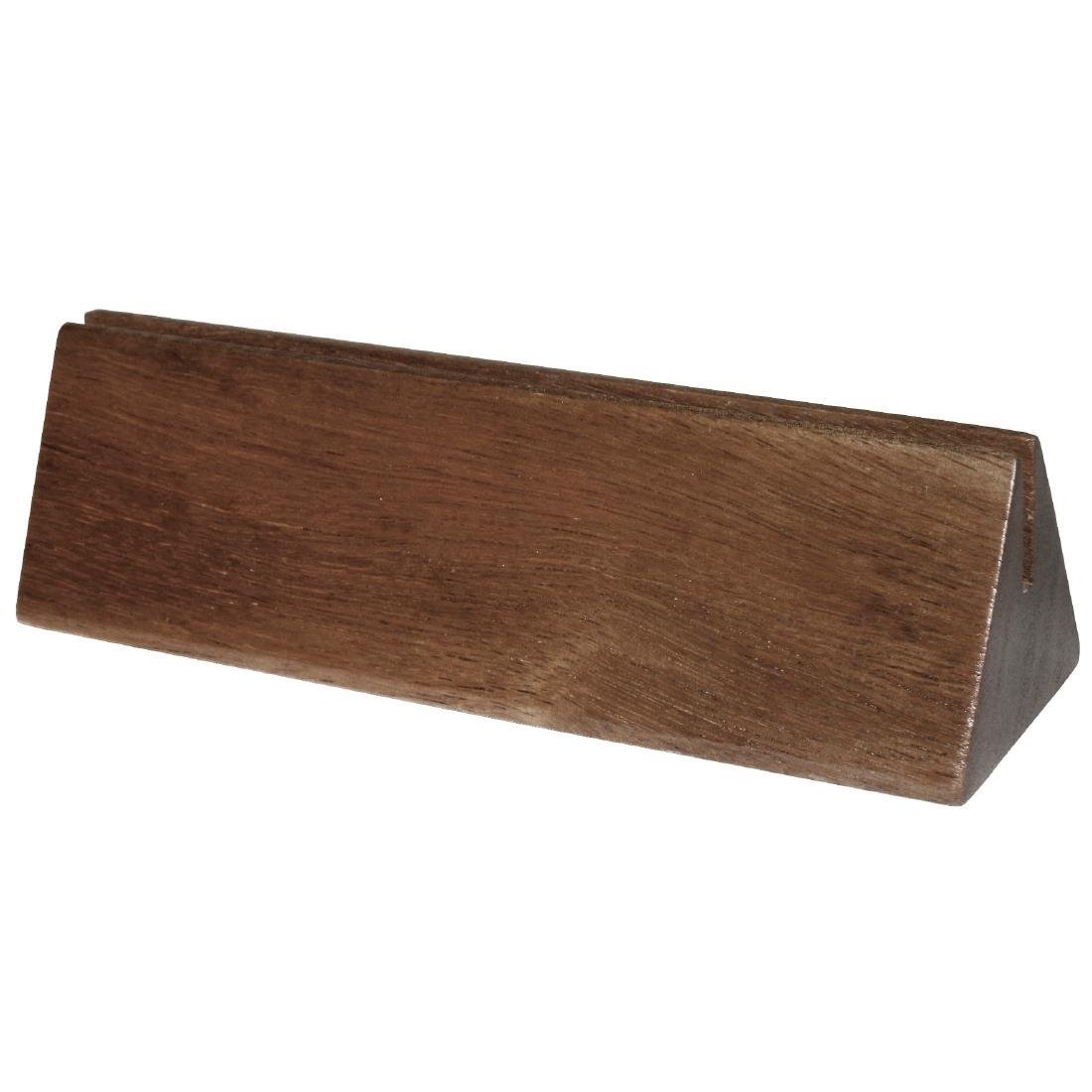 Olympia FSC Wooden Plain Acacia Menu Holder - 150x45x40mm 6x2x1 1/2" (Pack 10) CM921 - Whisk Hospitality - CM921