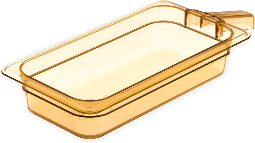 30860H13 – Single Handled High Heat Amber Pan, 1/3 Size, 64mm Deep - Whisk Hospitality - 30860H13
