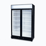 Bromic Upright Display Fridge - 885L - 2 Doors - Flat Glass - Black - Whisk Hospitality - GM0900LBECO