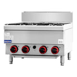 Gasmax Benchtop Natural Gas 4 Burner Cooktop w/ Splashback - JUS - TR - 4B - Whisk Hospitality - JUS-TR-4B
