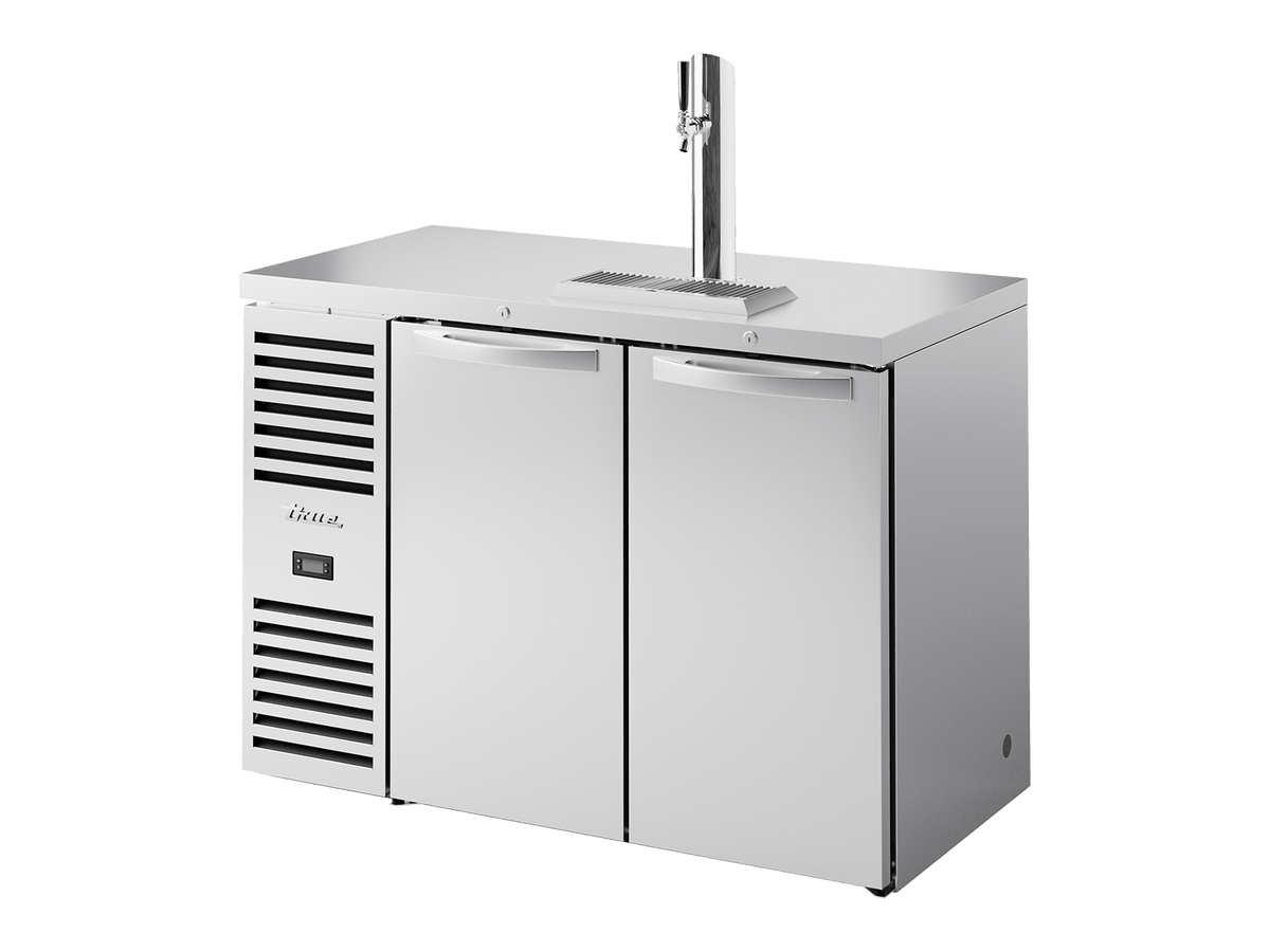True Refrigeration Keg Chiller / Dispenser Stainless Steel Ext 2 Solid Swing Doors - TDR48 - RISZ1 - L - S - SS - 2 - Whisk Hospitality - TDR48-RISZ1-L-S-SS-2