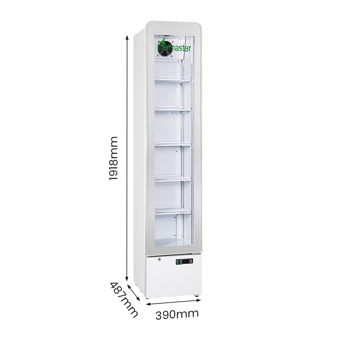Thermaster SlimFit Upright Glass Door Beverage Fridge - LG166FA - Whisk Hospitality - LG166FA