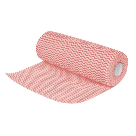 Jantex Non Woven Cloths Red (Roll 100) CS805 - Whisk Hospitality - CS805