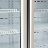 Bromic Upright Display Fridge - 960L - 2 Doors - Flat Glass - Cassette - White - Whisk Hospitality - GM1000LWCAS