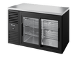 True Refrigeration Bar Refrigerator Black Ext 2 Glass Slide Doors - TBR52 - RISZ1 - L - B - 11 - 2 - Whisk Hospitality - TBR52-RISZ1-L-B-11-2