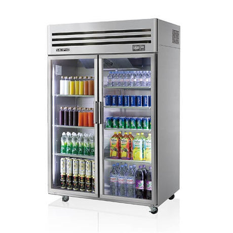 Skipio SRT45 - 2G Double Door Upright Display Fridge 1215 Ltr - Whisk Hospitality - SRT45-2G