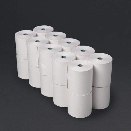 Olympia Non - Thermal Till Roll - 76x70mm 2ply (White/Pink) (Box 20) DK595 - Whisk Hospitality - DK595