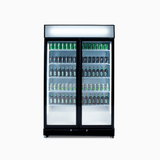Bromic Upright Display Fridge - 885L - 2 Doors - Flat Glass - Black - Whisk Hospitality - GM0900LBECO
