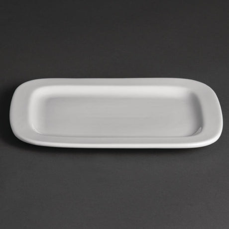 Olympia Whiteware Round Rectangle Plate - 230x170mm 9x6 3/4" (Box 12) U805 - Whisk Hospitality - U805