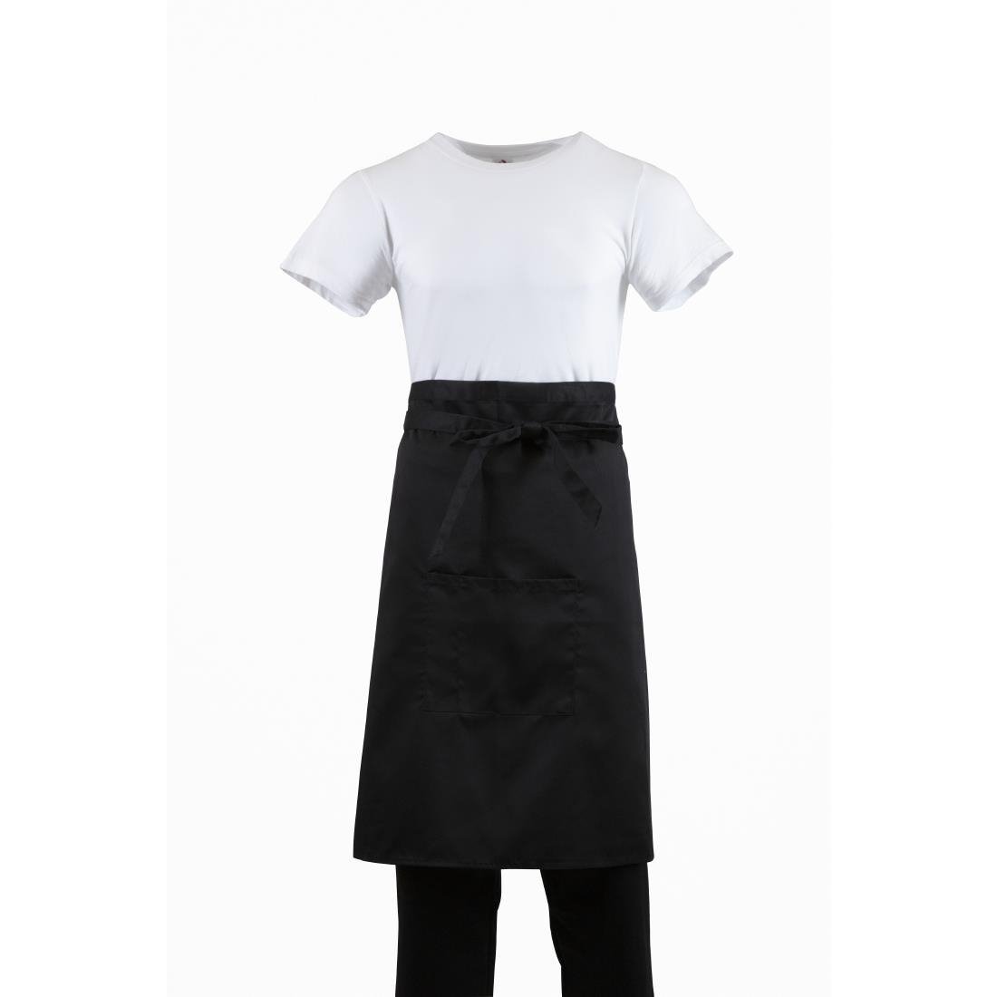 Whites Bistro Apron Black - 1000x700mm 39.4x27.5" B133 - Whisk Hospitality - B133