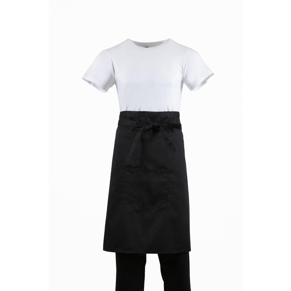 Whites Bistro Apron Black - 1000x700mm 39.4x27.5" B133 - Whisk Hospitality - B133