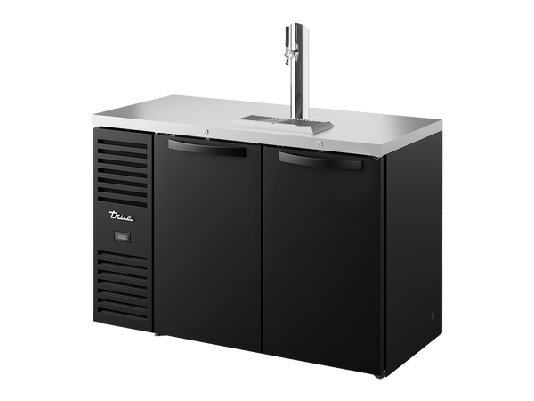 True Refrigeration Keg Chiller / Dispenser Black Ext 2 Solid Swing Doors - TDR52 - RISZ1 - L - B - SS - 2 - Whisk Hospitality - TDR52-RISZ1-L-B-SS-2