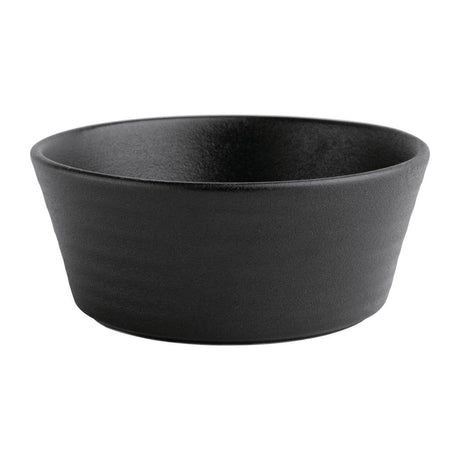 Olympia Cavolo Textured Black Flat Round Bowl - 143mm (Box 6) FD906 - Whisk Hospitality - FD906
