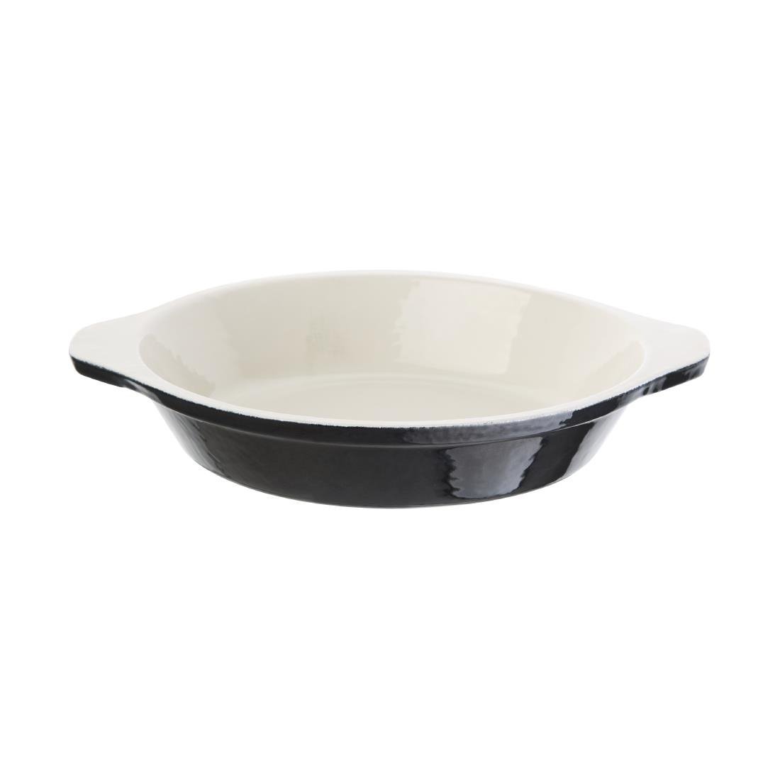 Vogue Round Gratin Black - 30x150mm 400ml U561 - Whisk Hospitality - U561