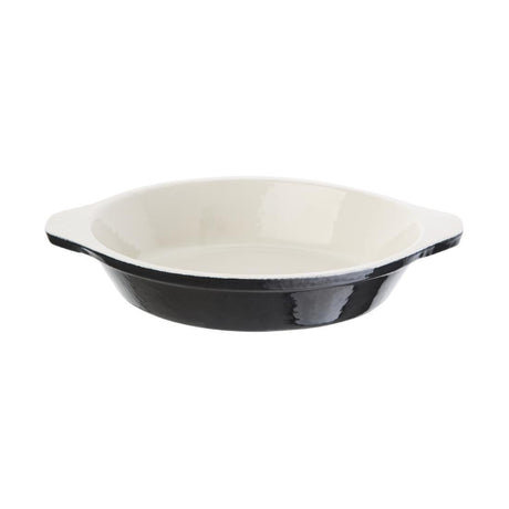 Vogue Round Gratin Black - 30x150mm 400ml U561 - Whisk Hospitality - U561