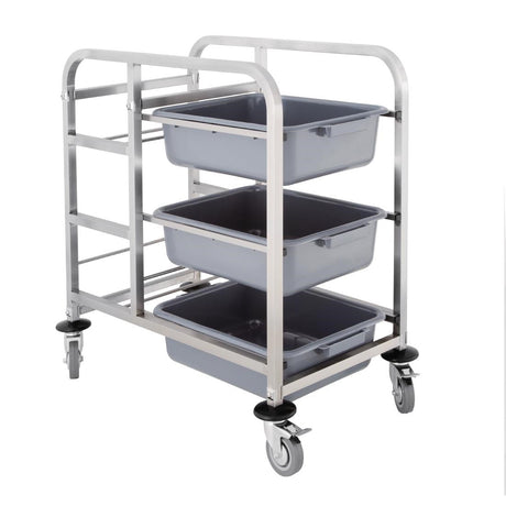 Vogue Bussing Trolley St/St - 900x820x440mm 35 1/2x32x17" DK738 - Whisk Hospitality - DK738