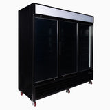 Bromic Upright Display Fridge 1980L - 3 Door - Flat Glass - Lightbox UC1980GDL - NR - Whisk Hospitality - UC1980GDL-NR