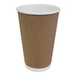 Fiesta Recyclable Hot Cup Ripple Wall Kraft 455ml (Sleeve 25) GF025 - Whisk Hospitality - GF025