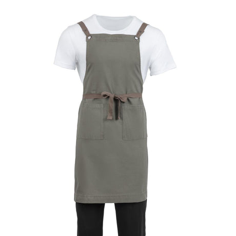 Southside Cotton Canvas Bib Apron Khaki BB684 - Whisk Hospitality - BB684