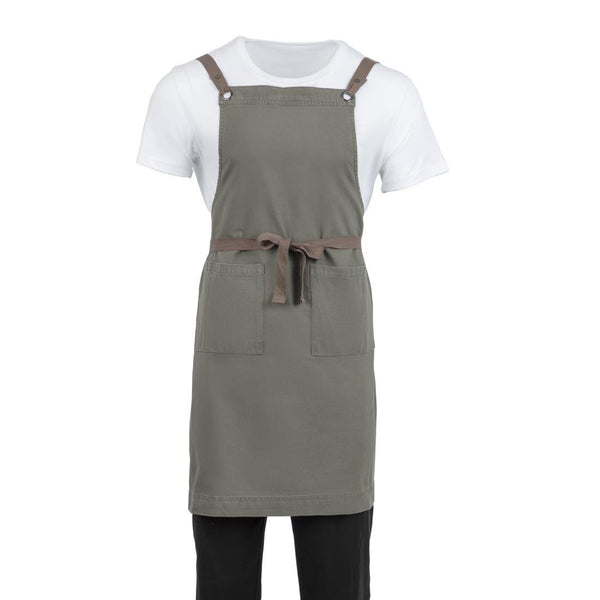 Southside Cotton Canvas Bib Apron Khaki BB684 - Whisk Hospitality - BB684