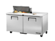 True Refrigeration Prep Table 8x 1/6 Top Pans 2 Solid Swing Doors - TSSU - 60 - 08 - HC - Whisk Hospitality - TSSU-60-08-HC