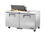 True Refrigeration Prep Table 8x 1/6 Top Pans 2 Solid Swing Doors - TSSU - 60 - 08 - HC - Whisk Hospitality - TSSU-60-08-HC