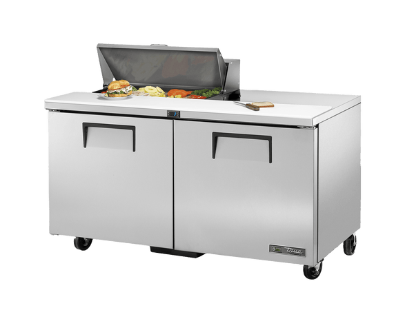 True Refrigeration Prep Table 8x 1/6 Top Pans 2 Solid Swing Doors - TSSU - 60 - 08 - HC - Whisk Hospitality - TSSU-60-08-HC