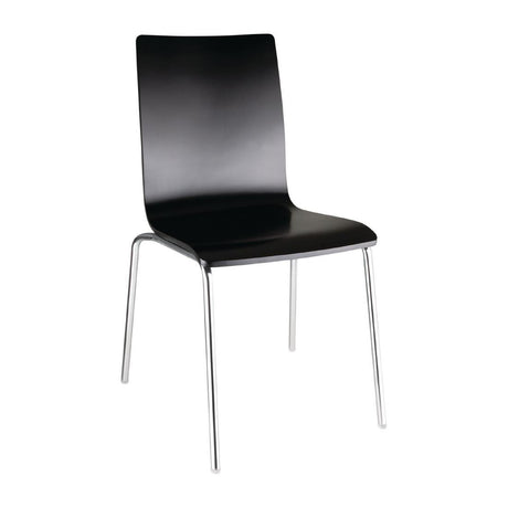 Bolero Square Back Sidechair Black (Pack 4) GR345 - Whisk Hospitality - GR345