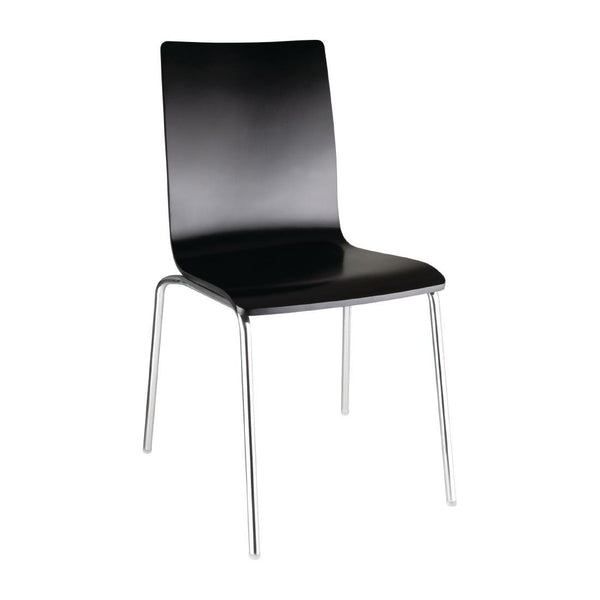 Bolero Square Back Sidechair Black (Pack 4) GR345 - Whisk Hospitality - GR345