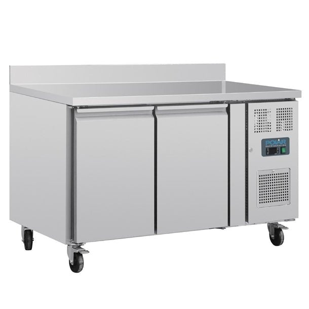 Polar U - Series Double Door Counter Fridge with Upstand - 282Ltr UA064 - A - Whisk Hospitality - UA064-A