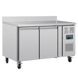 Polar U - Series Double Door Counter Fridge with Upstand - 282Ltr UA064 - A - Whisk Hospitality - UA064-A