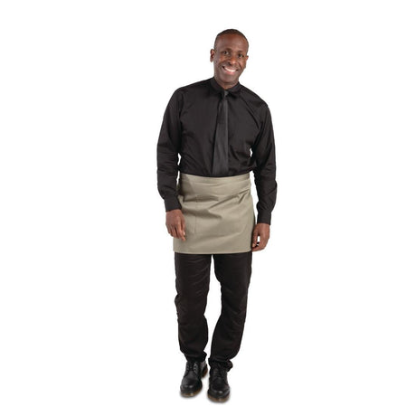 Whites Short Bistro Apron Olive - 750x373mm 29.5x14.7" B431 - Whisk Hospitality - B431