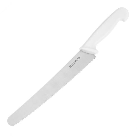 Hygiplas Serrated Pastry Knife White - 250mm 10" FX127 - Whisk Hospitality - FX127