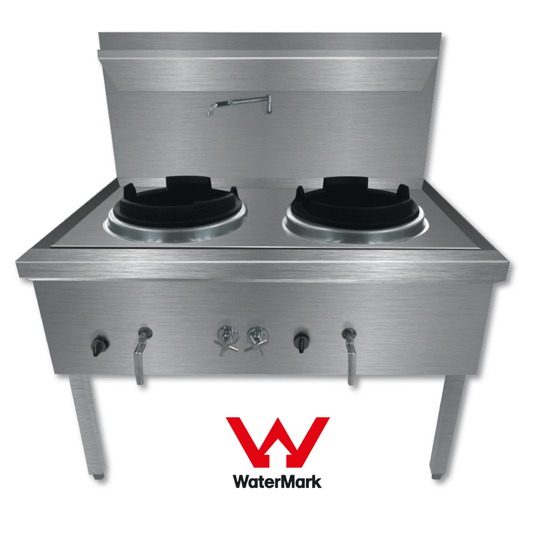 Gasmax Stainless Steel Waterless Nature Gas Double Wok Chimney Burner - WW - 2NC - Whisk Hospitality - WW-2NC