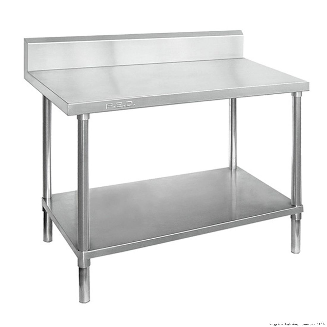 WBB7 - 0800/A Workbench with Splashback - Whisk Hospitality - WBB7-0800/A