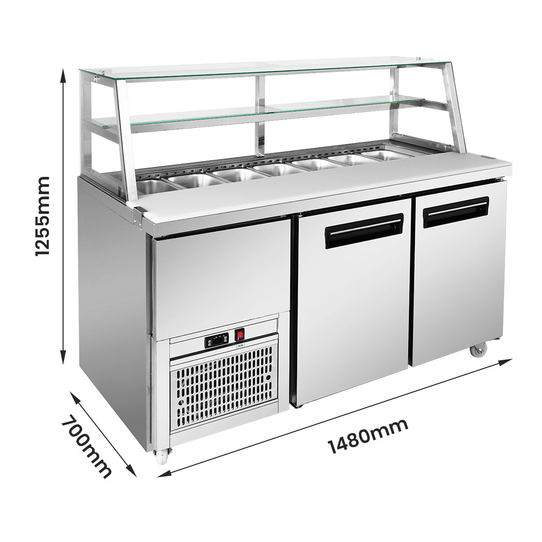 Thermaster two door Deluxe Sandwich Bar - SCB/15 - Whisk Hospitality - SCB/15