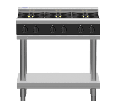 Waldorf Bold Rnlb8603G Ls 900Mm Gas Cooktop Low Back Version Leg Stand - Whisk Hospitality - RNLB8603G-LS