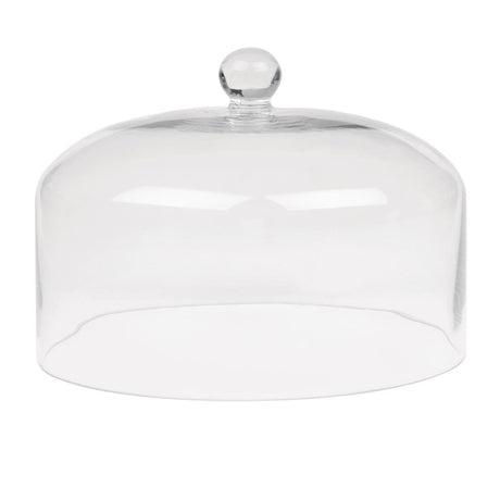Olympia Glass Cake Stand Dome for Base CS013 - 285x200mm 11 1/5x 7 9/10" CS014 - Whisk Hospitality - CS014