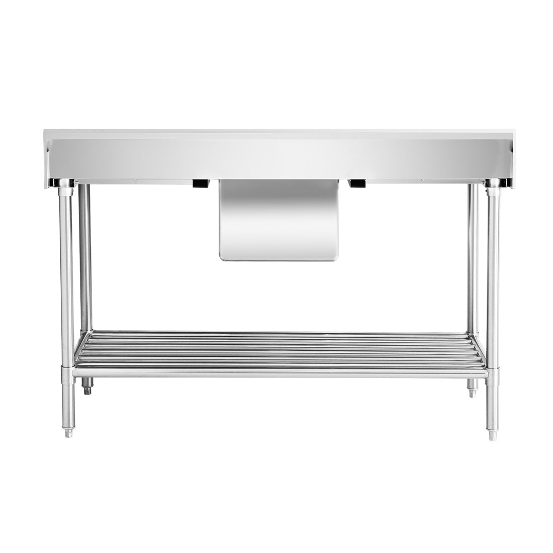 Single Centre Sink Bench & Pot Undershelf SSB6 - 1500C/A - Whisk Hospitality - SSB6-1500C/A